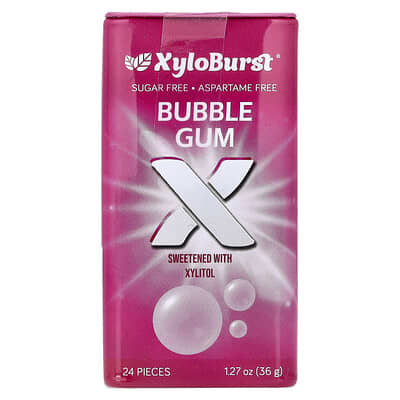 Жевательная резинка с ксилитолом, вкус Bubble Gum, 24 шт, 1.27 oz (36 g)