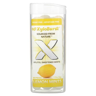 Мятные леденцы с ксилитолом, лимон, 60 шт., 1.27 oz (36 g)