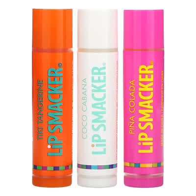 Бальзам для губ Lip Smacker, Tropical, 3 шт, по 0.14 oz (4 g)