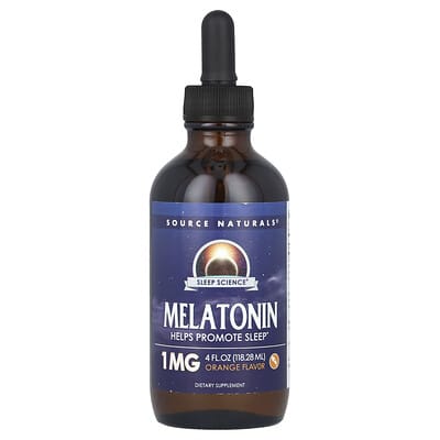 Source Naturals Sleep Science® Melatonin апельсин 1 mg 4 fl oz (118.28 ml)