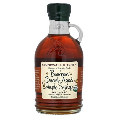 Органический кленовый сироп выдержки в бочках из-под бурбона, 8.5 fl oz (250 ml)