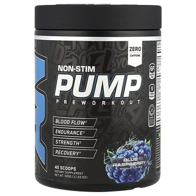 ABE Non-Stim предтренировочный комплекс, Blue Raspberry, 17.63 oz (500 g)