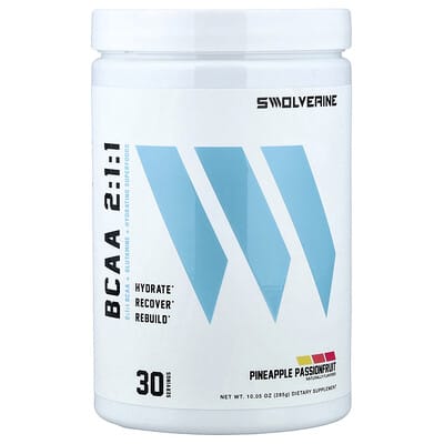 Аминокислоты Swolverine BCAA 2:1:1, Pineapple Passionfruit, 10.05 oz (285 g)