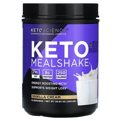 Keto Mealshake, Vanilla Cream, 20.83 oz (590.8 g)