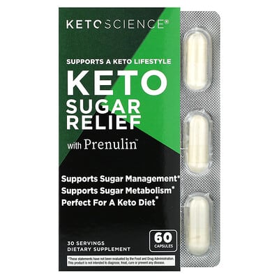 Keto Sugar Relief with Prenulin™, 60 Capsules