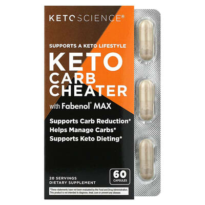 Keto Carb Cheater with Fabenol® Max, 60 Capsules