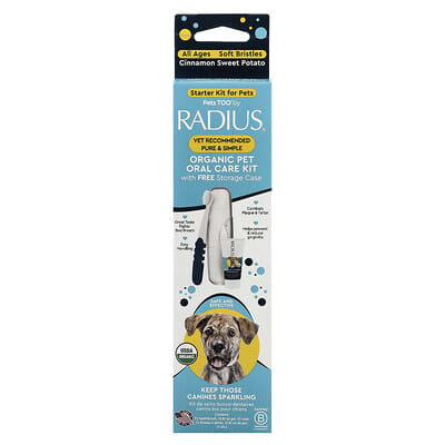 Набор для ухода за полостью рта собак Organic Canine Starter Kit Cinnamon Sweet Potato 3 Piece Kit