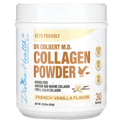 Коллагеновый порошок Dr. Colbert M.D., French Vanilla, 630 g