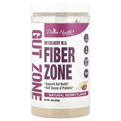 Dr Colbert M.D. Fiber Zone, натуральная ягода, 19 oz (540 g)