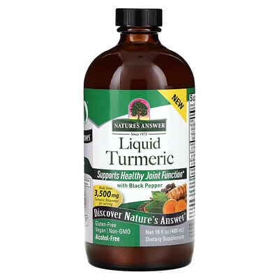 Жидкий куркума с черным перцем Alcohol-Free 16 fl oz