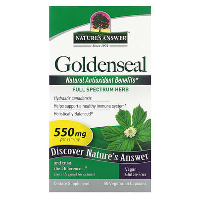 Goldenseal, 550 mg, 50 вегетарианских капсул