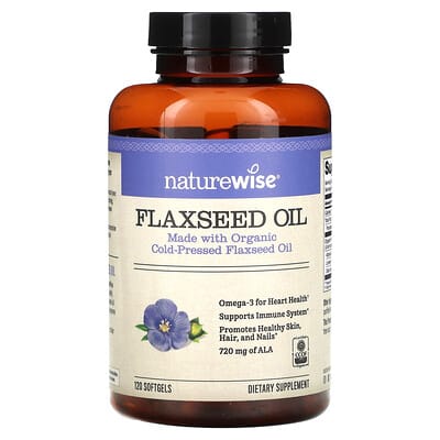 Organic Flaxseed Oil, 120 Softgels