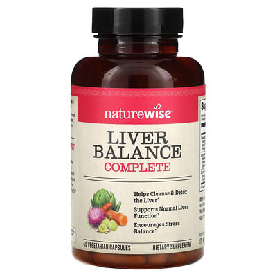 NatureWise Liver Balance Complete 60 вегетарианских капсул
