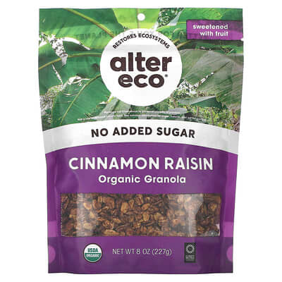 Organic Granola, Cinnamon Raisin, 8 oz (227 g)