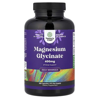 Магний Nature's Craft Magnesium Glycinate, 180 капсул (100 mg на капсулу)