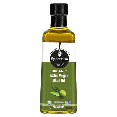 Органическое оливковое масло Extra Virgin, первого холодного отжима, 16 fl oz (473 ml)