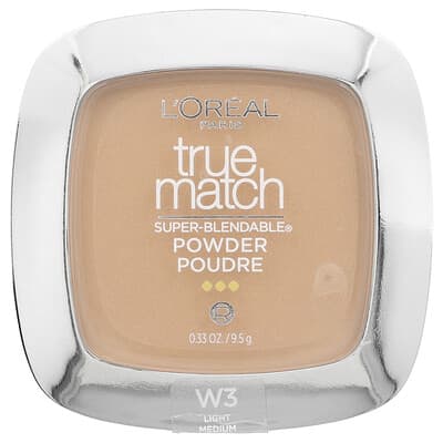 Пудра L'Oréal True Match Super-Blendable, W3 Light Medium, 0.33 oz (9.5 g)