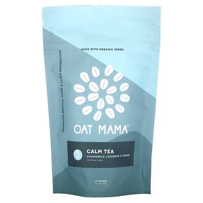 Oat Mama чай Calm Tea, ромашка и лаванда, без кофеина, 14 чайных пакетиков, 32 g