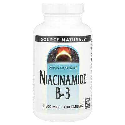 Niacinamide B-3, 1,500 mg, 100 таблеток