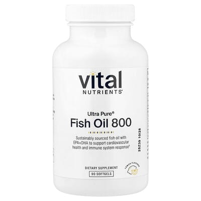 Ultra Pure Fish Oil 800, Lemon, 90 мягких капсул