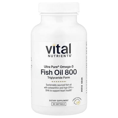 Ultra Pure Omega-3 Fish Oil 800, Lemon, 90 мягких капсул