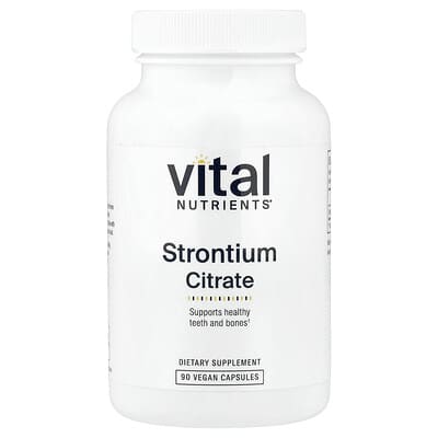 Цитрат стронция Vital Nutrients, 90 веганских капсул (227 мг на капсулу)