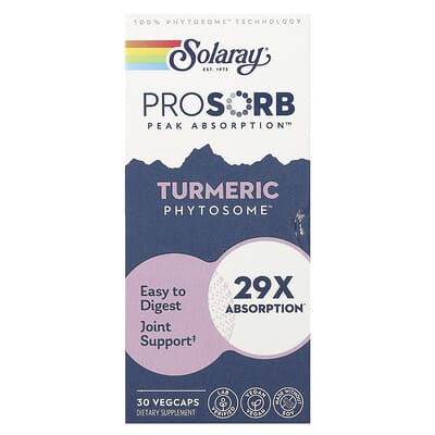 Solaray Turmeric Phytosome™, 30 вегетарианских капсул (500 mg на капсулу)