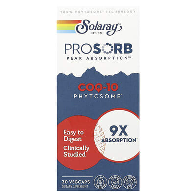 Solaray COQ-10 Phytosome, 200 mg, 30 веганских капсул