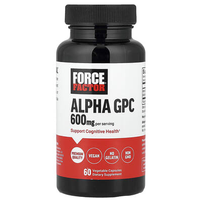 Force Factor Alpha GPC, 60 вегетарианских капсул (300 mg в капсуле)