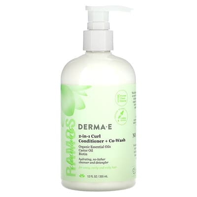 Clean Curls, 2-in-1 Curl Conditioner + Co-Wash, For Wavy, Curly and Coily Hair, 12 fl oz (355 ml)