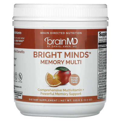 Bright Minds™ Memory Multi, Orange Mango, 5.39 oz (152.7 g)