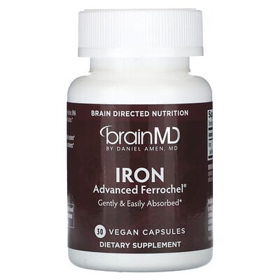 Iron, 30 Vegan Capsules (25 mg per Capsule)