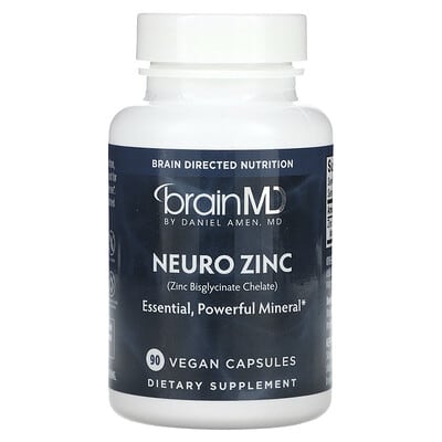Neuro Zinc (Zinc Bisglycinate Chelate), 25 mg, 90 веганских капсул