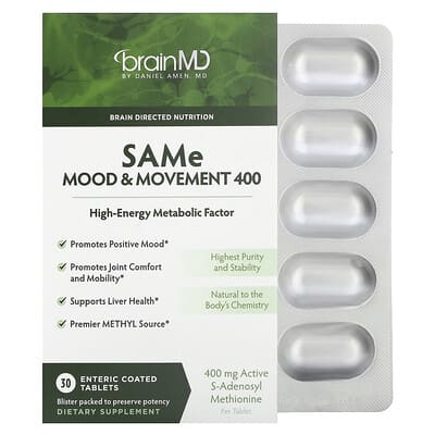 SAMe, Mood & Movement 400, 400 mg, 30 таблеток