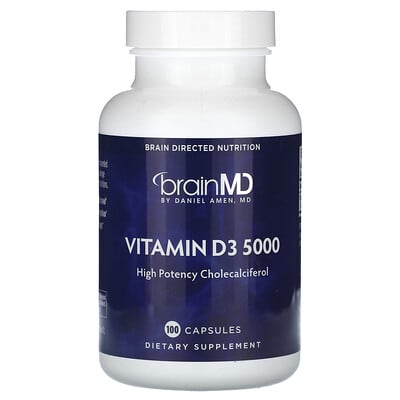 Vitamin D3 5000, 100 Capsules (125 mcg (5,000 IU) per Capsule)