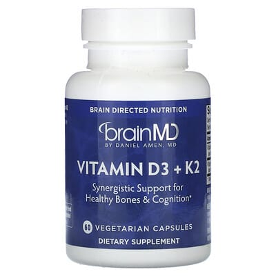 Витамины Vitamin D3 + K2, 60 капсул