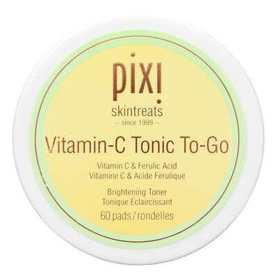 Pixi Beauty Skintreats, тоник с витамином C в формате to-go, 60 дисков