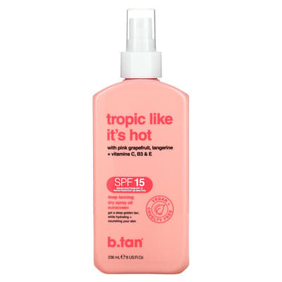 Tropic Like It's Hot, Deep Tanning Dry Spray Oil Sunscreen, SPF 15, 8 fl oz (236 ml)