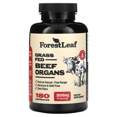 Органы говядины Grass Fed, 180 капсул