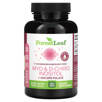 Forest Leaf Myo & D-Chiro Inositol, 120 растительных капсул
