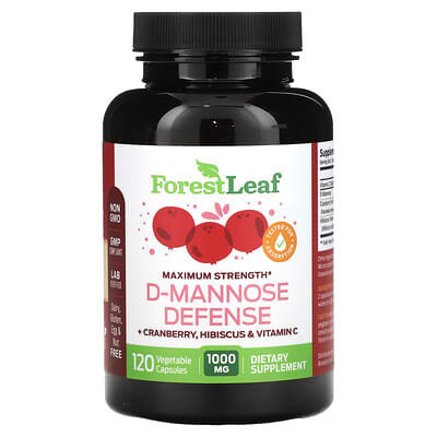 D-Mannose Defense, максимальная концентрация, 120 растительных капсул