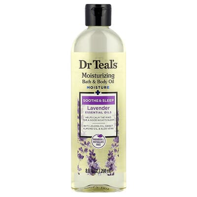 Масло для тела Dr. Teal's Moisturizing Bath & Body Oil, Lavender, 8.8 fl oz (260 ml)