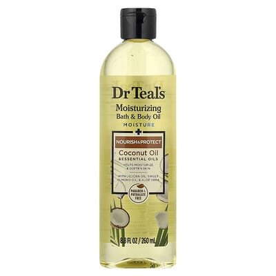 Moisturizing Bath & Body Oil, Coconut Oil & Essential Oils, 8.8 fl oz (260 ml)