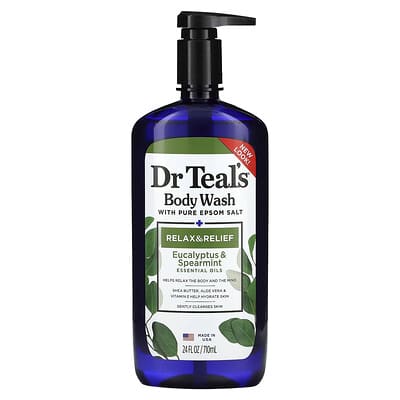 Гель для душа Relax & Relief, Eucalyptus & Spearmint, 24 fl oz (710 ml)