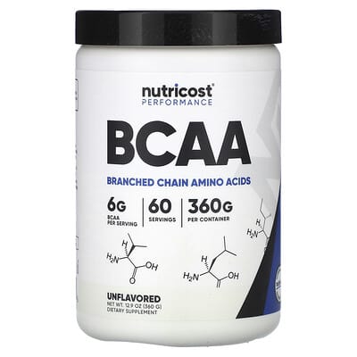 Nutricost BCAA Performance, без вкуса, 12.9 oz (360 g)