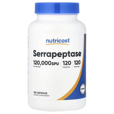 Серрапептаза, 60 mg (120,000 SPU), 120 капсул