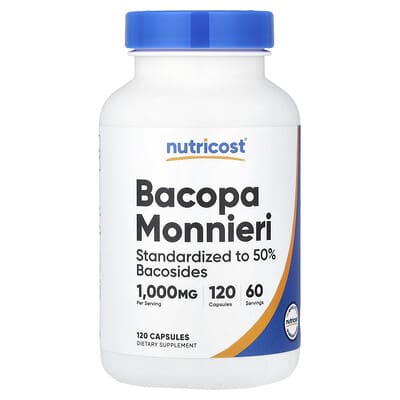 Bacopa Monnieri, 120 капсул (500 mg в каждой капсуле)