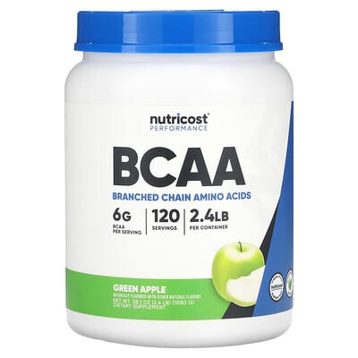 BCAA Performance, зеленое яблоко, 2.4 lb (1,080 g)