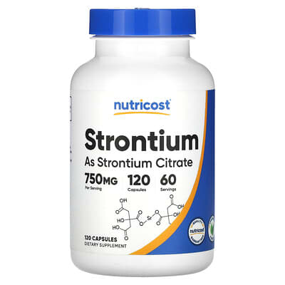 Strontium, 120 Capsules (375 mg per Capsule)
