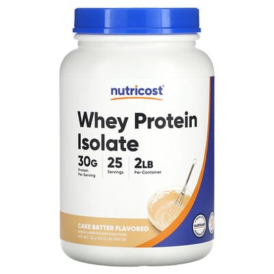 Whey Protein Isolate, Cake Batter, 2 lb (907 g)